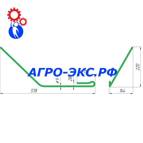Зуб пружинный на сеялку 952459 (2)